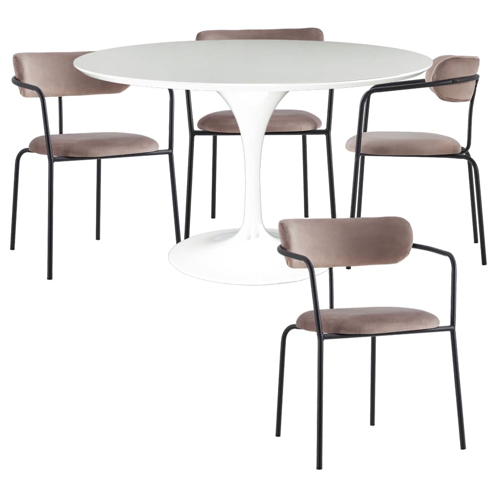 Обеденная группа стол FR 0222 и 4 стула FR 0548 - изображение 1