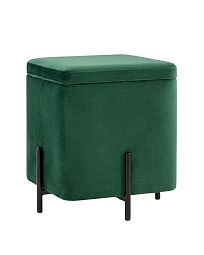 Пуф Грейс квардрат с ящиком велюр зелёный - изображение 1