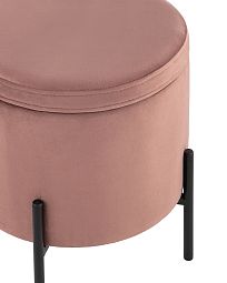 Пуф Грейс с ящиком велюр пыльно-розовый - изображение 5