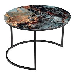 Набор кофейных столиков Tango космический с чёрными ножками, 2шт - изображение 5
