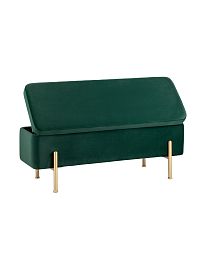 Банкетка Болейн с ящиком велюр зеленый - изображение 4