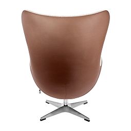Кресло EGG STYLE CHAIR коричневый, экокожа - изображение 4