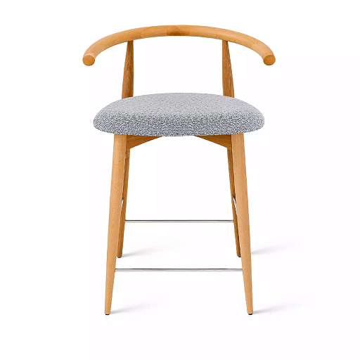 Полубарный стул Fabricius, бук натуральный, шенилл серый - изображение 2