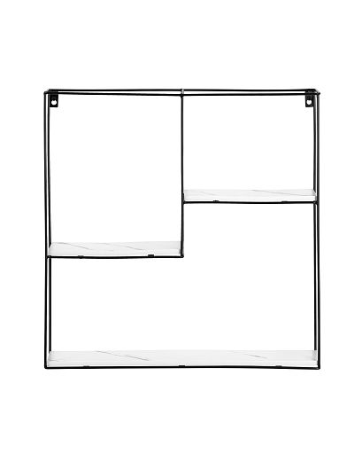 Полка Square черная белый мрамор - изображение 5