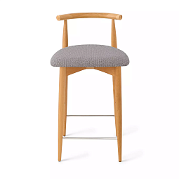 Полубарный стул Karl, бук натуральный, серый - изображение 2
