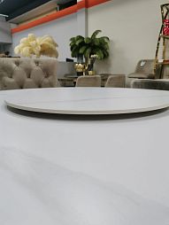 Стол обеденный Мелоди DT-018L, 140х140х75 см, белый мрамор/серебро - изображение 2