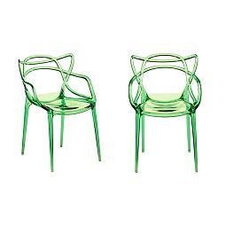 Комплект из 2-х стульев Masters прозрачный зелёный - изображение 1