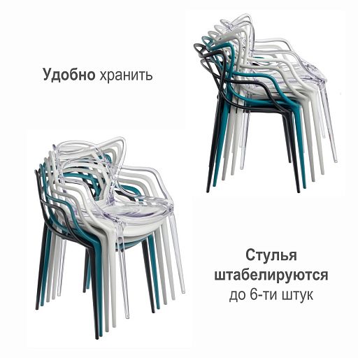 Комплект из 2-х стульев Masters прозрачный оранжевый - изображение 12