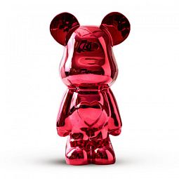 Статуэтка Lucky Bear (Bearbrick) IST-020, 28 см, красный глянцевый - изображение 1
