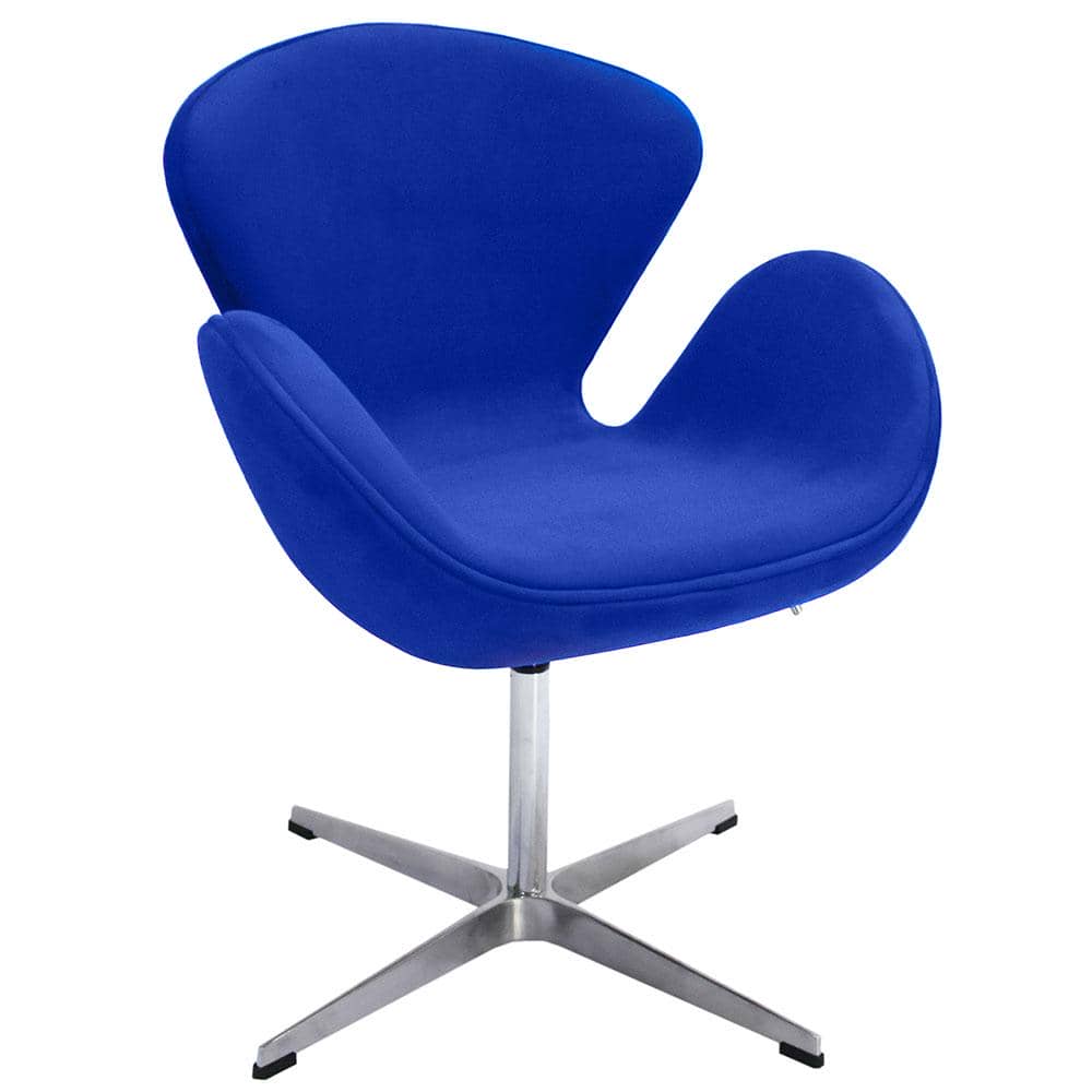 Кресло SWAN CHAIR синий, искусственная замша - изображение 1