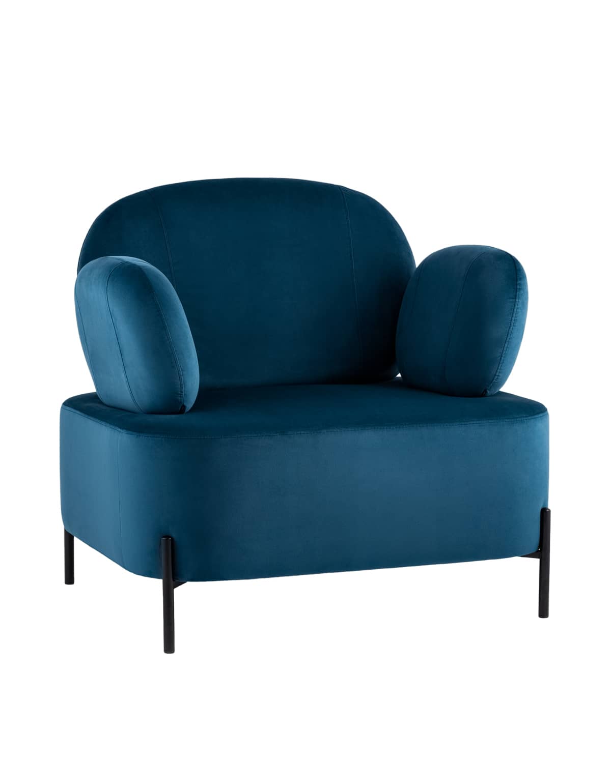 Кресло Кэнди с подлокотниками велюр синий - изображение 1