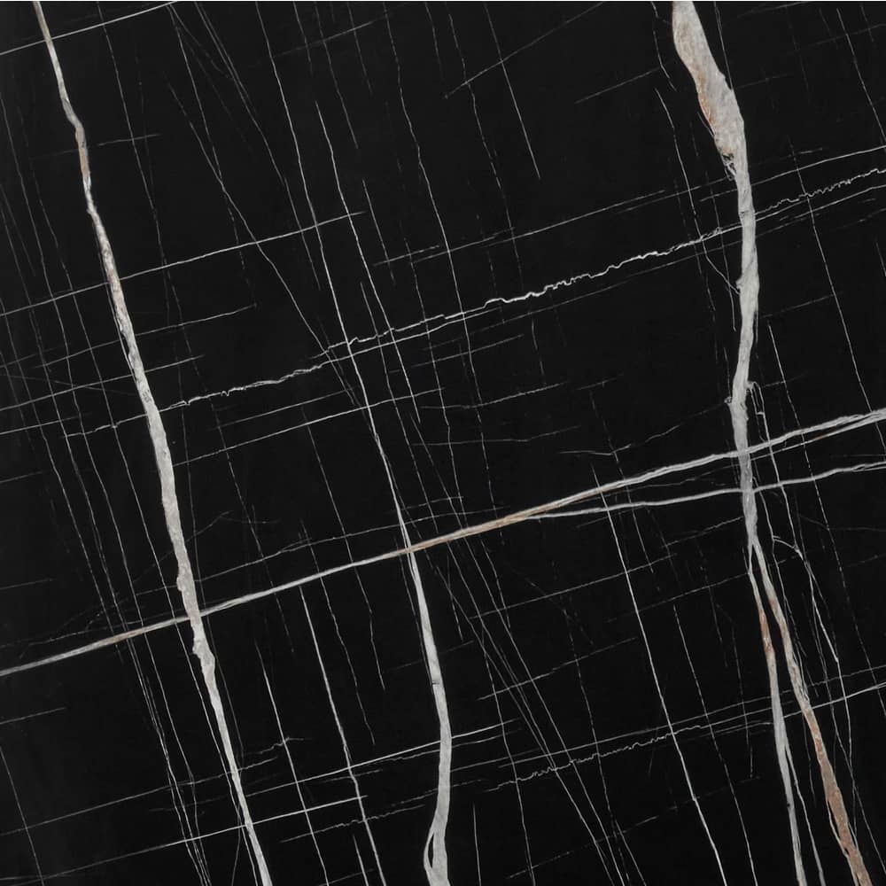Стол Dublin раскладной 120-160х80х75 чёрный мрамор с чёрными ножками - изображение 14