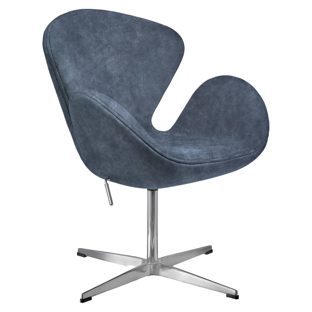 Кресло SWAN STYLE CHAIR тёмно-серый, искусственная замша - изображение 1