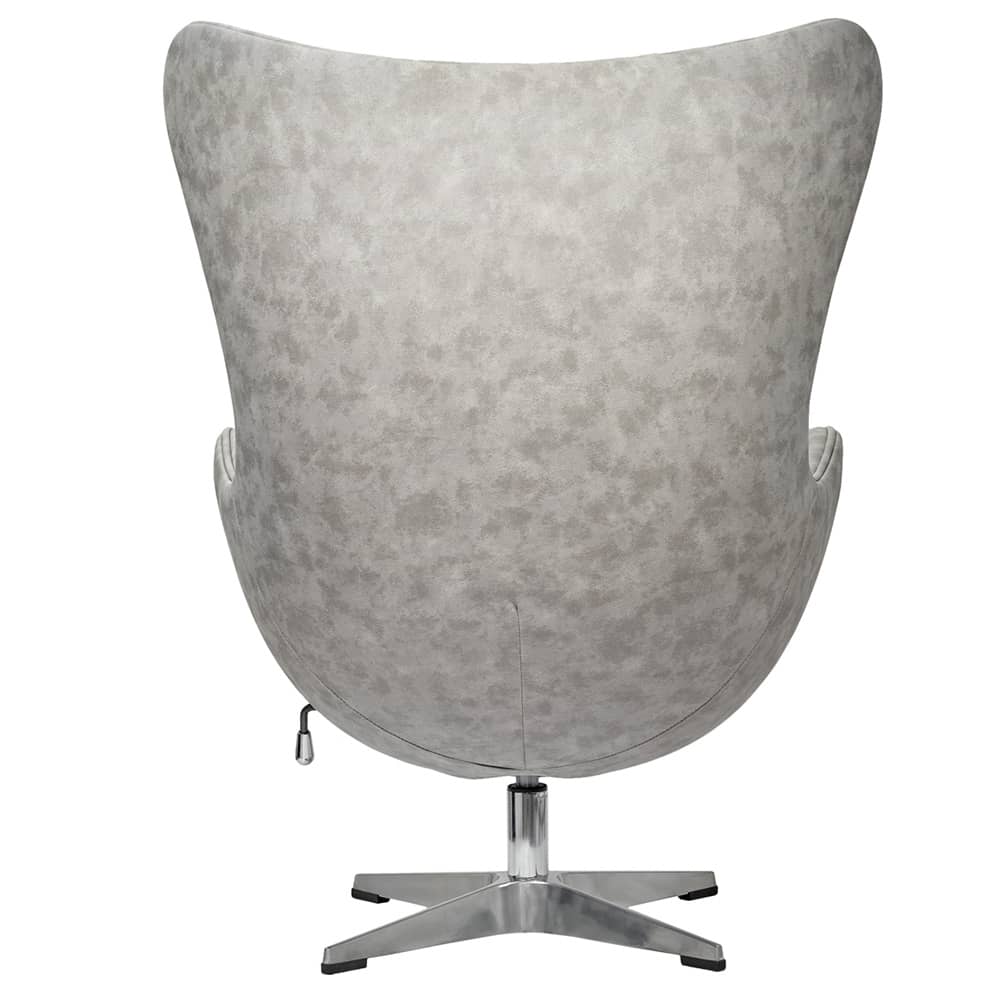 Кресло EGG CHAIR светло-серый матовый с эффектом состаренная кожа - изображение 2