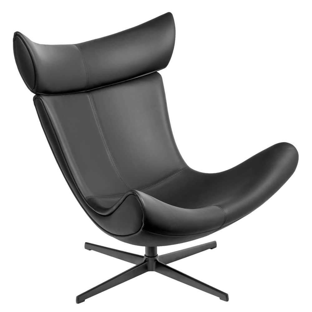 Кресло TORO чёрный, натуральная кожа - изображение 1