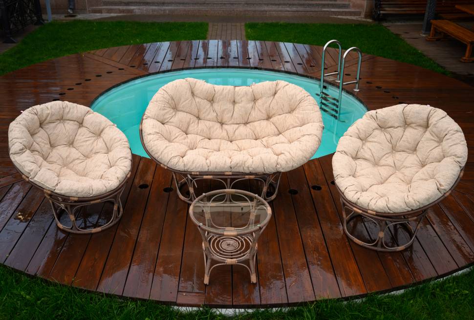 Комплект террасный из искусственного ротанга диван, кресло 2шт, кофейный столик FP 0293 Какао - изображение 1