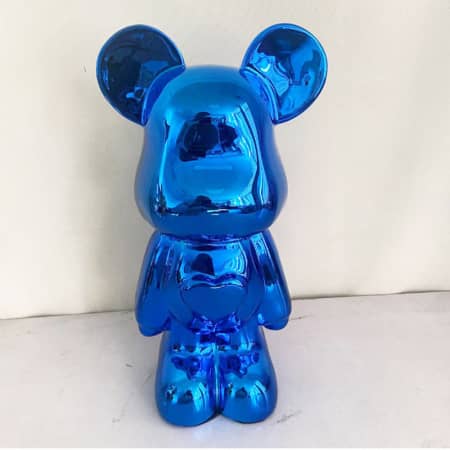Статуэтка Lucky Bear (Bearbrick) IST-017, 28 см, синий глянцевый - изображение 1