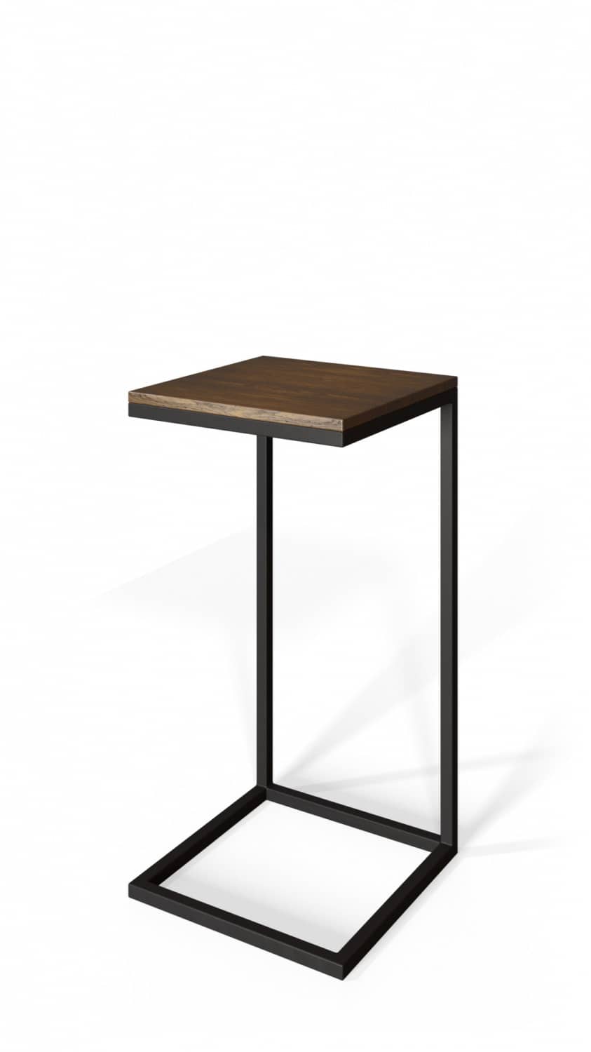Стол в стиле лофт 35х35х71,6 см, МДФ, металл, темный - изображение 1
