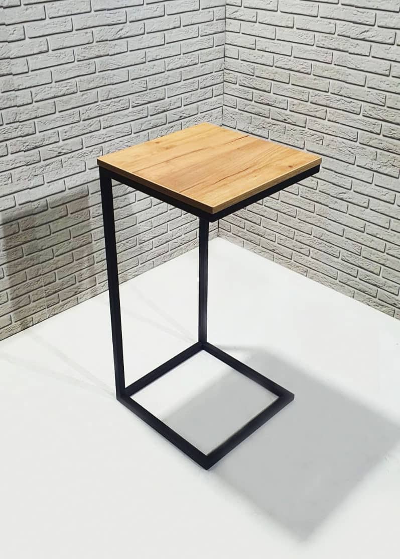 Стол в стиле лофт 35х35х71,6 см, ЛДСП, металл, дуб табачный - изображение 1