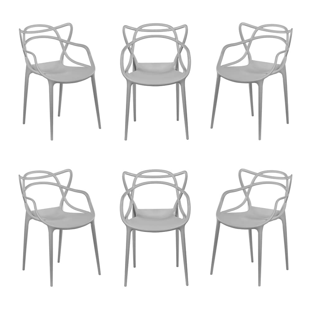 Комплект из 6-ти стульев Masters серый - изображение 1