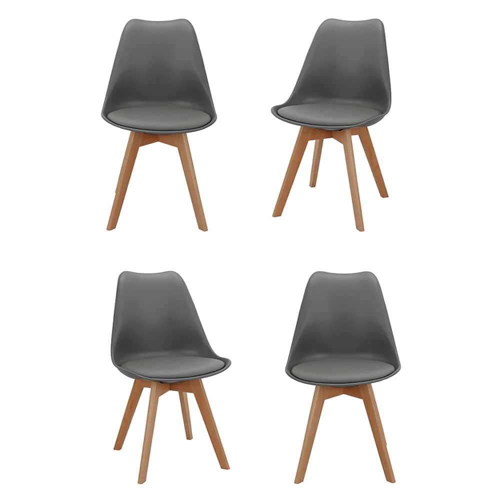 Комплект из 4-х стульев Eames Bon серый - изображение 1