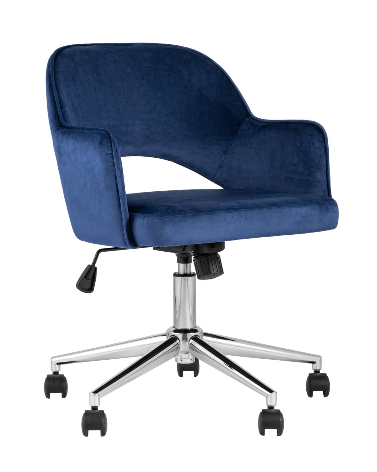 Кресло компьютерное Кларк велюр синий - изображение 1
