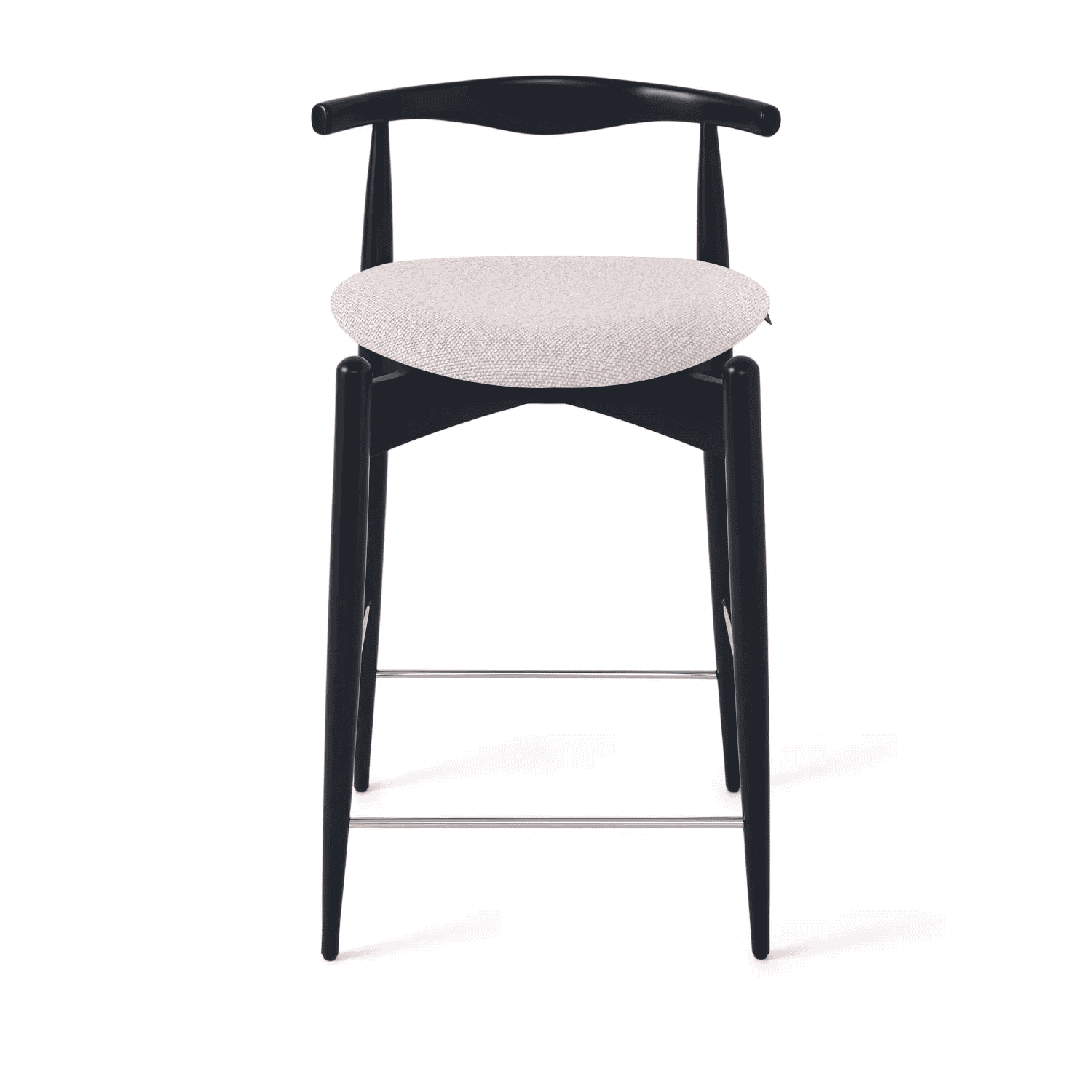 Полубарный стул Hans, бук натуральный черный, бежевый - изображение 1