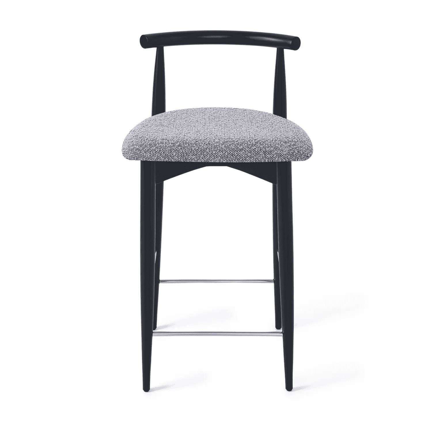 Полубарный стул Karl, бук натуральный черный, темно-серый - изображение 1