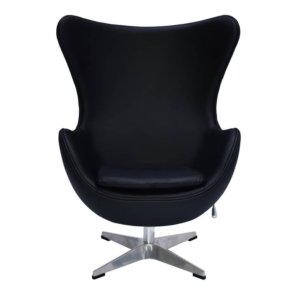 Кресло EGG CHAIR чёрный, натуральная кожа - изображение 2
