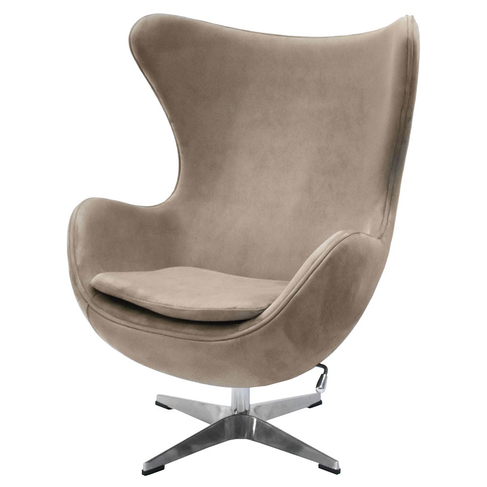 Кресло EGG STYLE CHAIR латте, искусственная замша FR 0647 - изображение 1