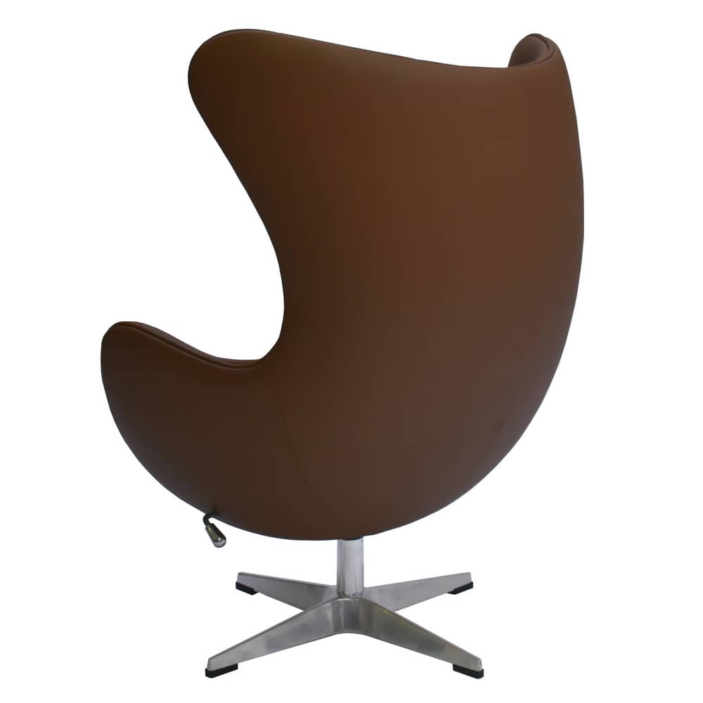 Кресло EGG CHAIR коричневый, натуральная кожа - изображение 3