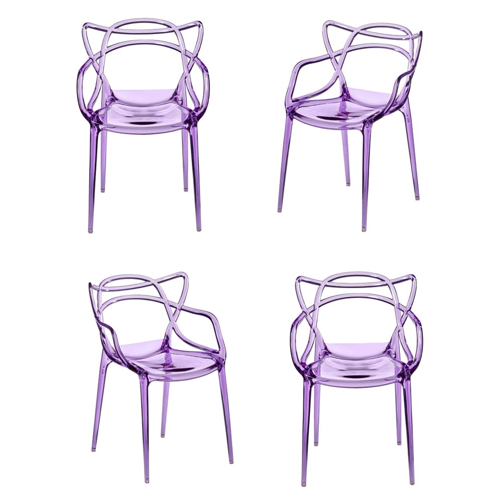 Комплект из 4-х стульев Masters прозрачный сиреневый - изображение 1