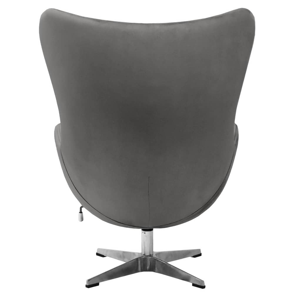 Кресло EGG CHAIR тёмно-серый, искусственная замша - изображение 6