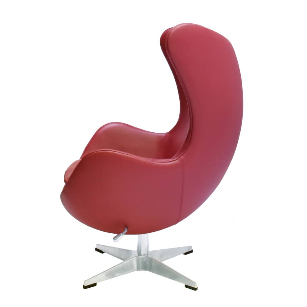 Кресло EGG CHAIR красный, натуральная кожа - изображение 3