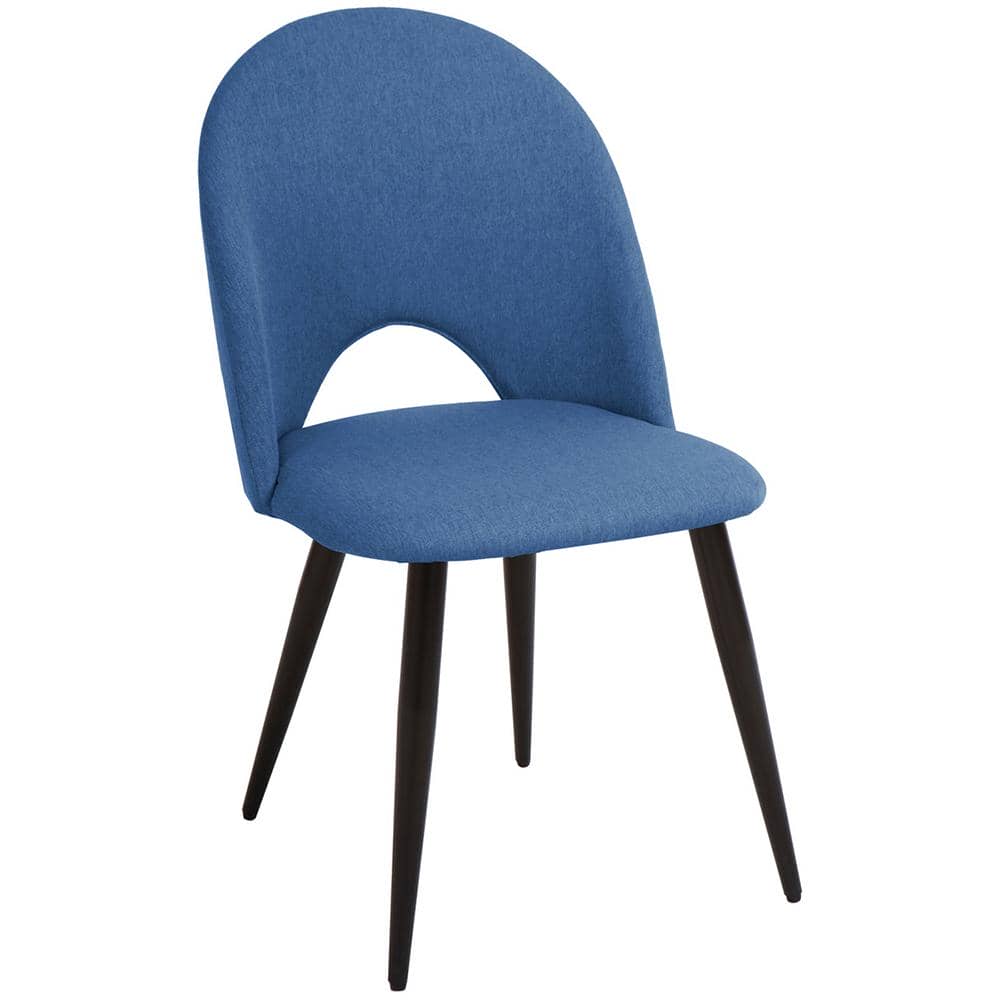 Комплект из 4-х стульев Cleo голубой с черными ножками - изображение 2