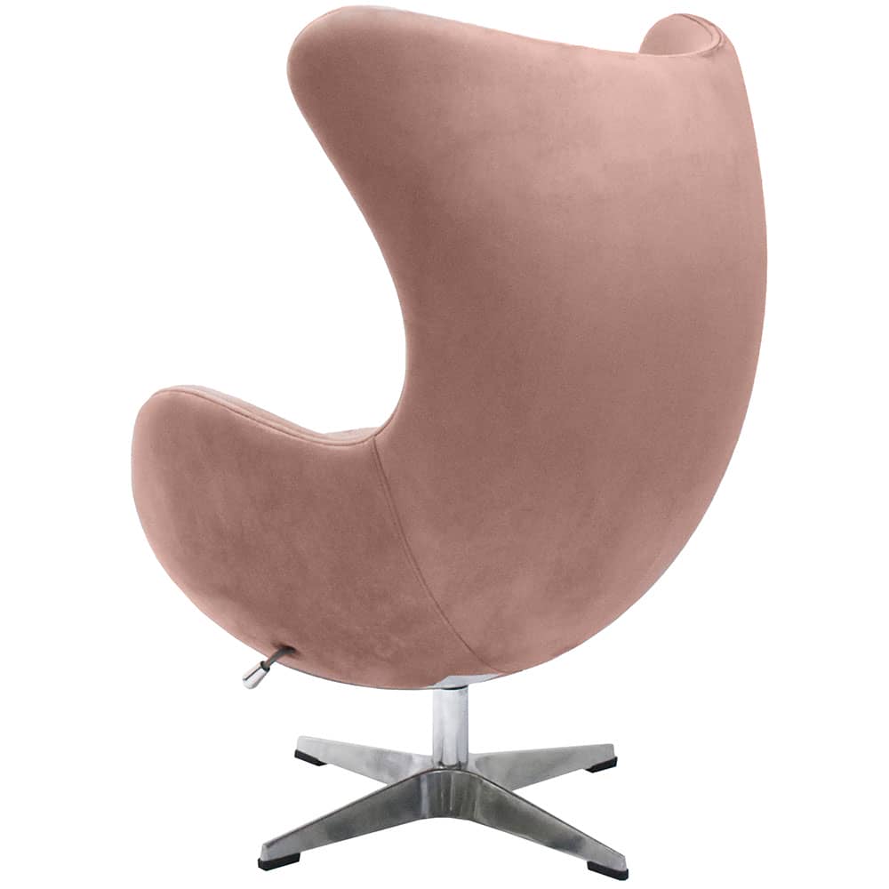 Кресло EGG CHAIR пыльно-розовый, искусственная замша - изображение 5