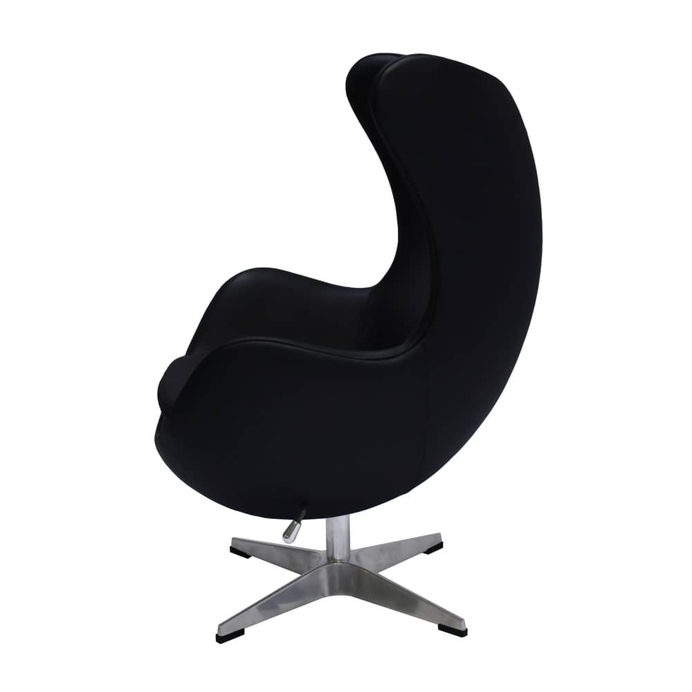 Кресло EGG CHAIR чёрный, натуральная кожа - изображение 3