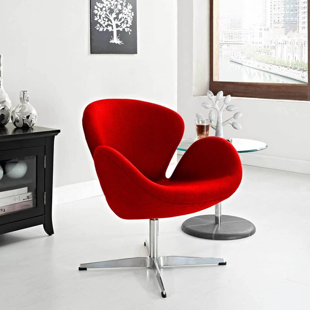 Кресло SWAN CHAIR красный кашемир - изображение 5