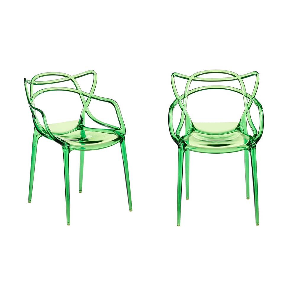 Комплект из 2-х стульев Masters прозрачный зелёный - изображение 1