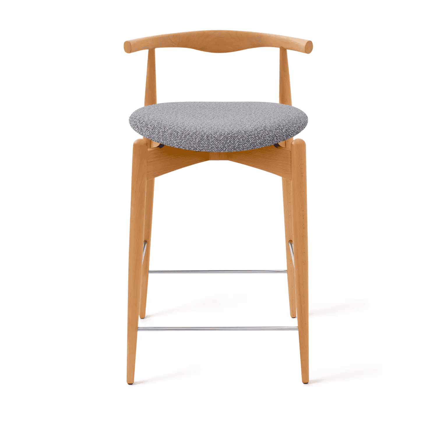 Полубарный стул Hans, бук натуральный, темно-серый - изображение 1