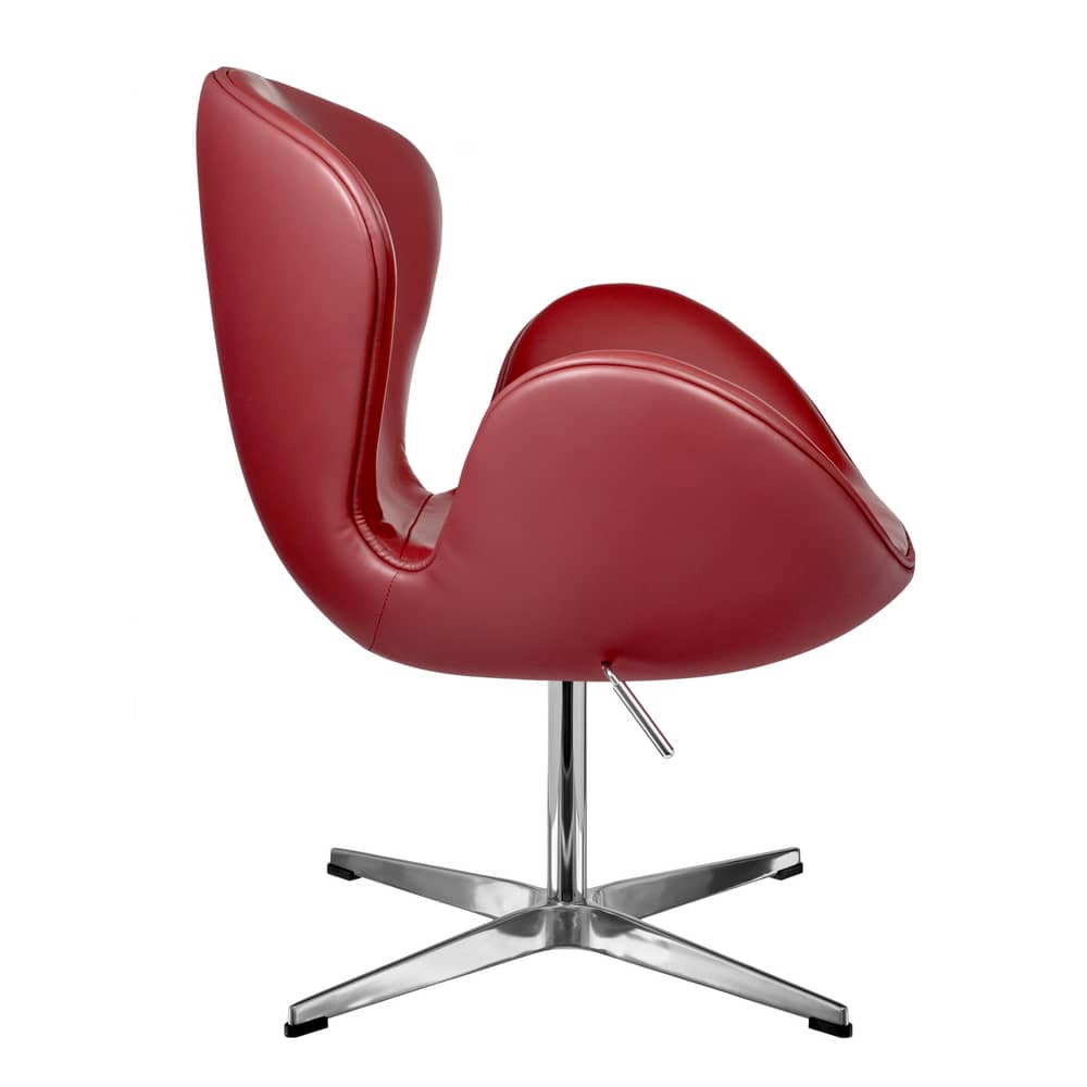 Кресло SWAN CHAIR красный, натуральная кожа - изображение 3