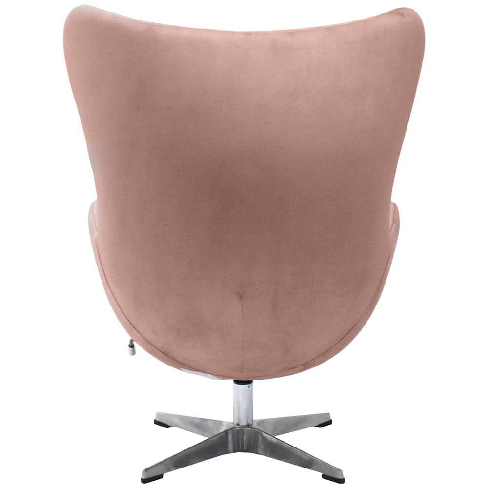 Кресло EGG CHAIR пыльно-розовый, искусственная замша - изображение 4
