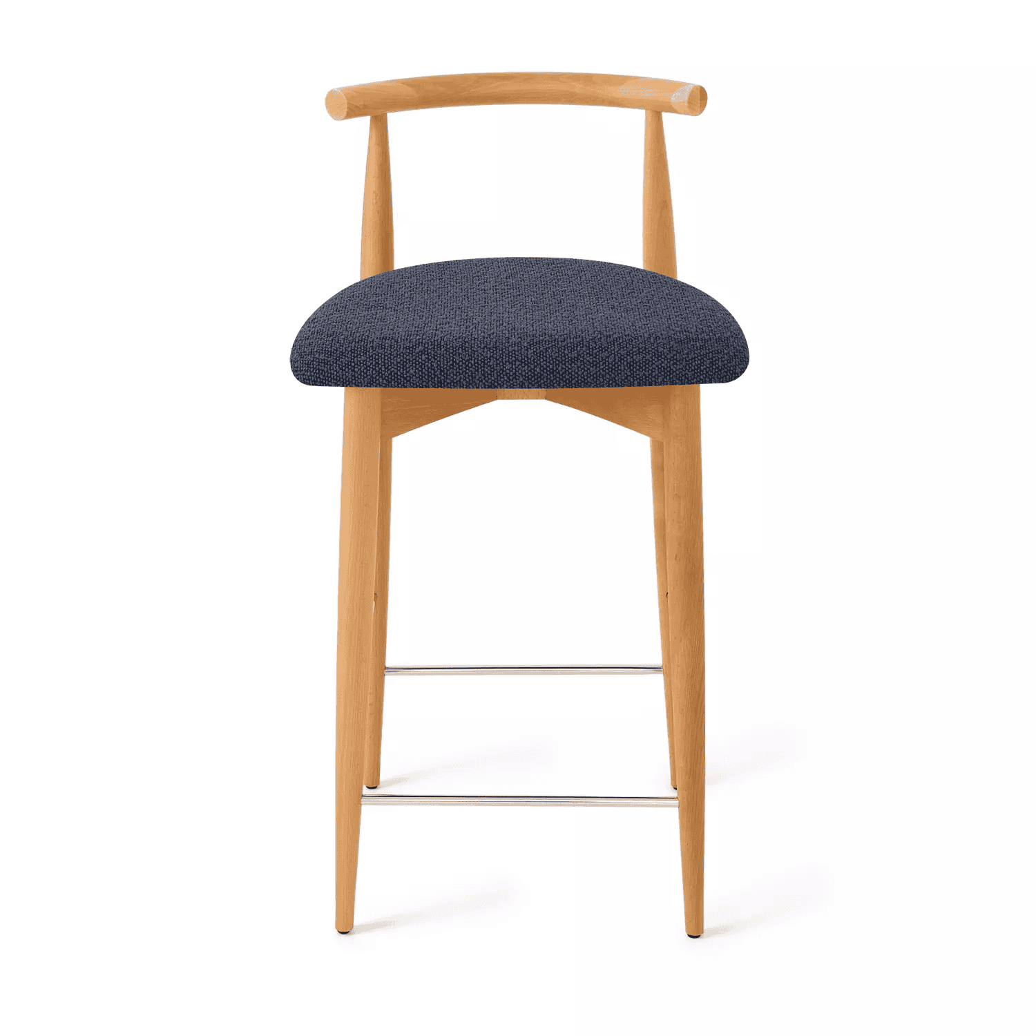 Полубарный стул Karl, бук натуральный, черный - изображение 1