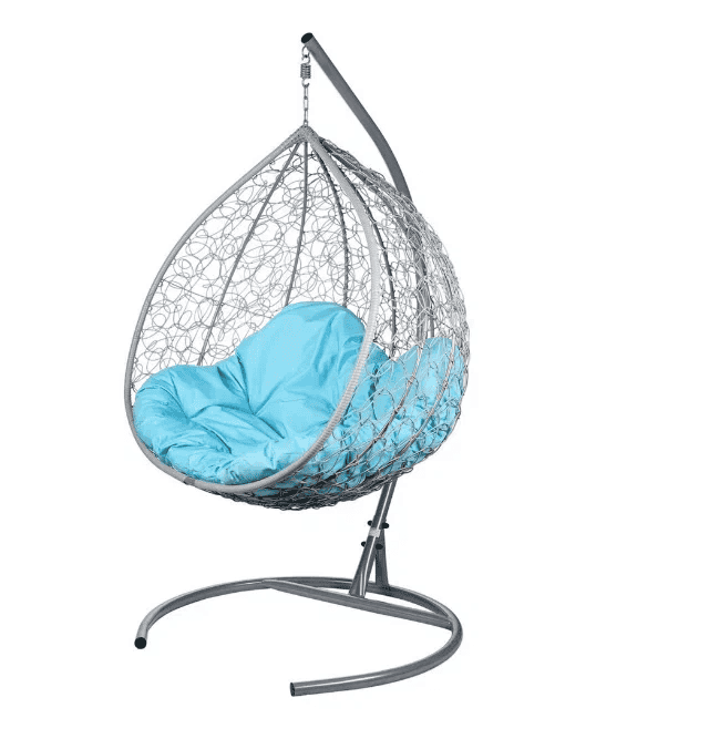 Двойное подвесное кресло FP 0275 Голубая подушка - изображение 1