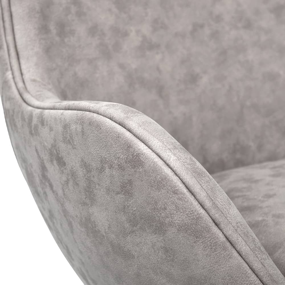 Кресло EGG CHAIR светло-серый матовый с эффектом состаренная кожа - изображение 6