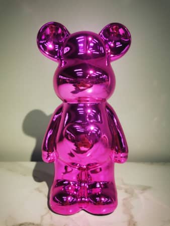 Статуэтка Lucky Bear (Bearbrick) IST-018, 28 см, фуксия глянцевый - изображение 1