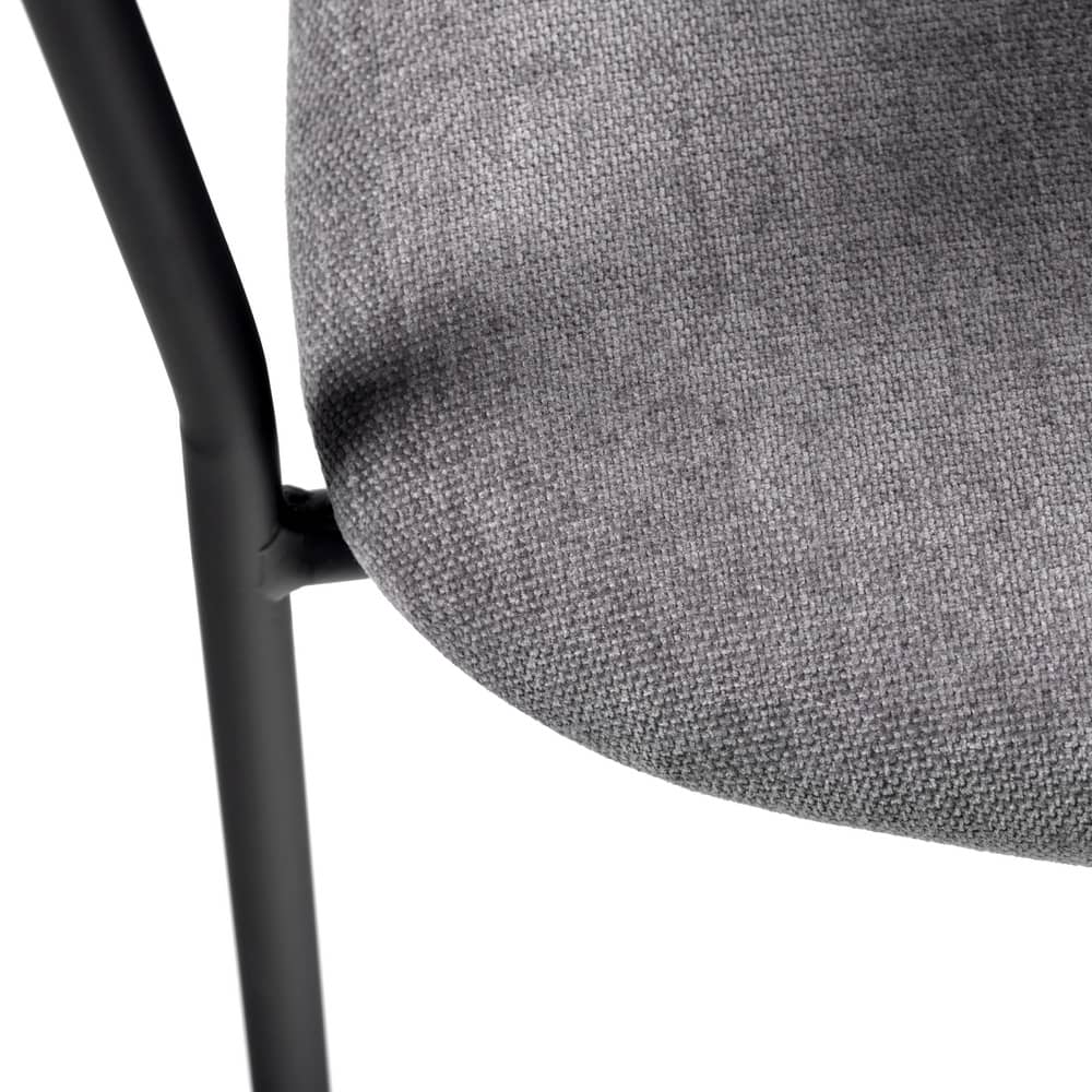 Стул Turin серый вельвет с чёрными ножками - изображение 7