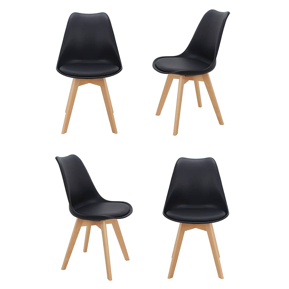 Комплект из 4-х стульев Eames Bon чёрный - изображение 1