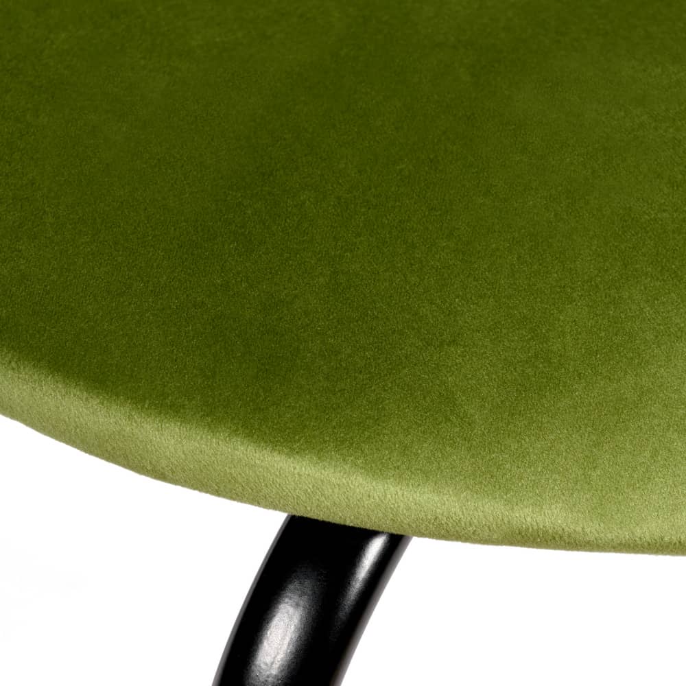 Стул Seven светло-зеленый велюр с чёрными ножками - изображение 6