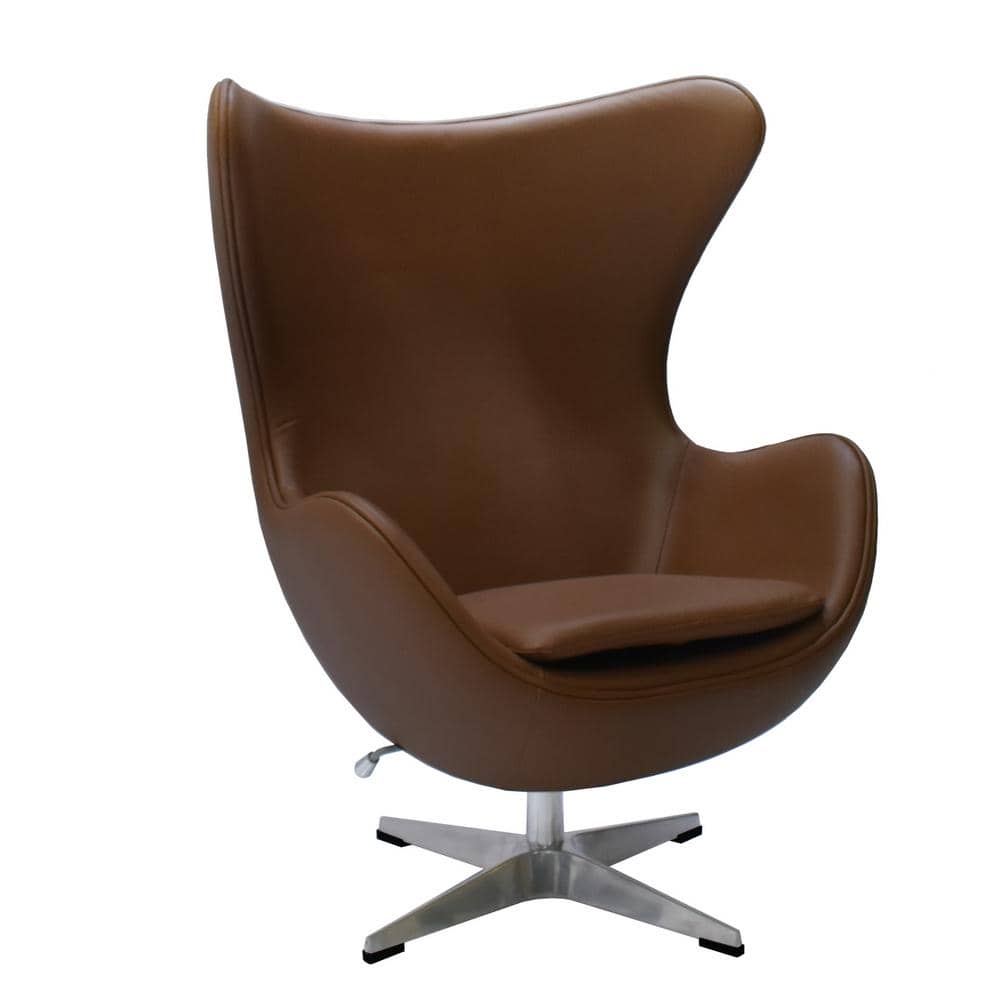 Кресло EGG CHAIR коричневый, натуральная кожа - изображение 1